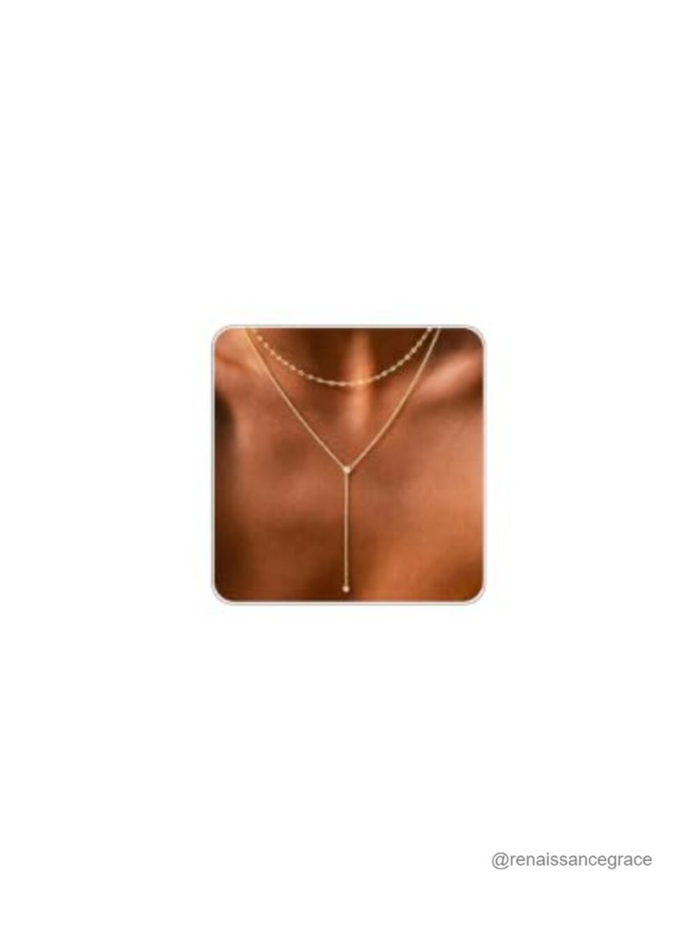 14K Gold Plated Layered Gold Necklace Set for Women Dainty Lariat